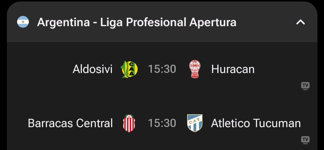 Hay fútbol argentino a las 3 y media de la tarde UN LUNES