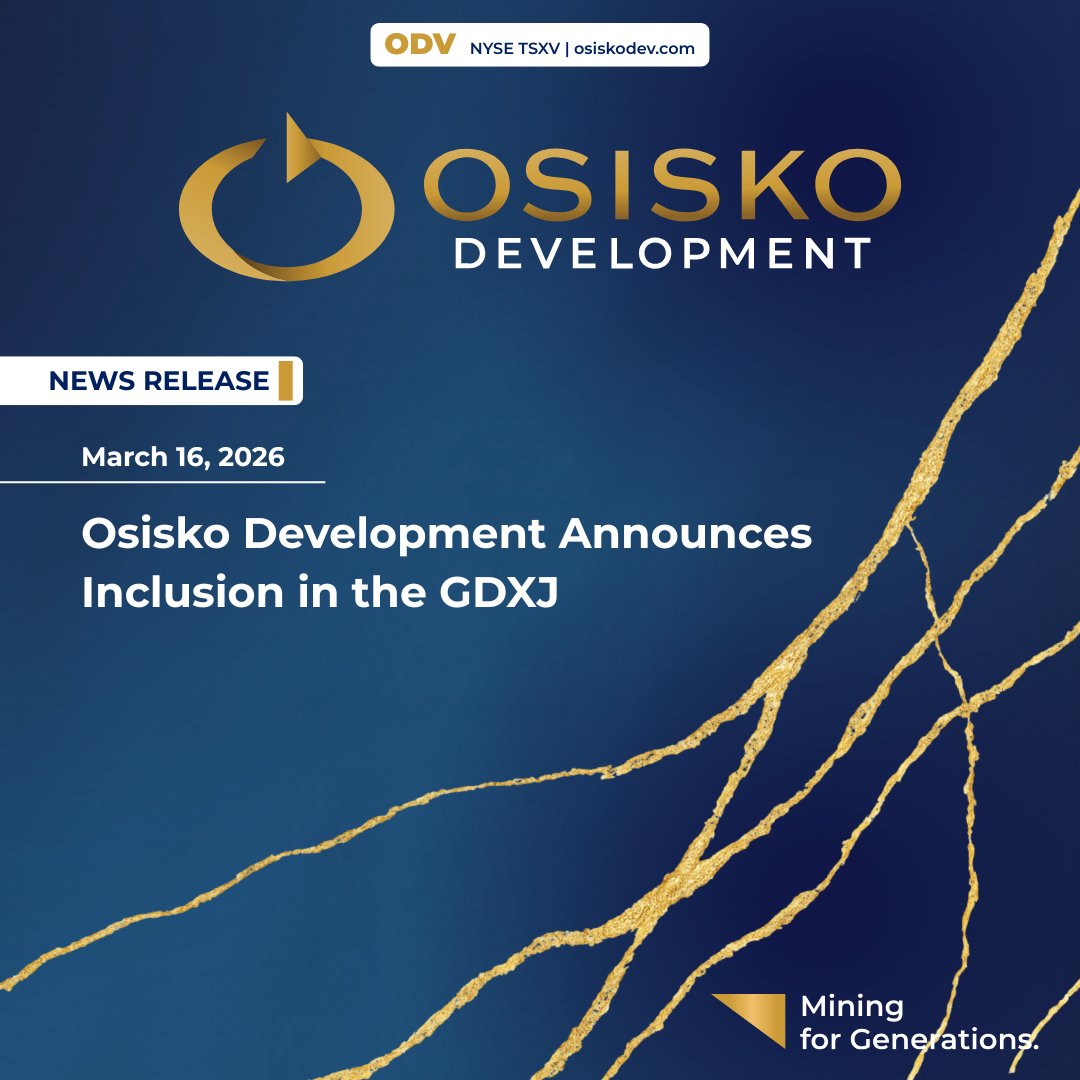 OsiskoDev's tweet photo. 🚨 $ODV Announces Inclusion in the GDXJ🚨

Full news release ➡️ https://t.co/btGKllnCqM

#mining #CaribooGold #gold #goldmining #development #goldequities #investing #GDXJ #GDX https://t.co/V0kllBYYxV