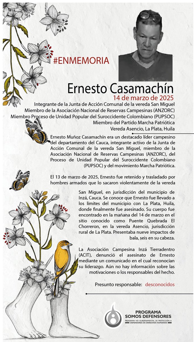 Programa Somos Defensores tweet media