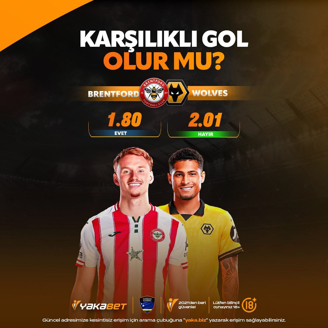 🏴 Brentford - Wolves maçında karşılıklı gol olur mu?
Evet - 1⃣.8⃣0⃣
Hayır - 2⃣.0⃣1⃣
En yüksek oranlarla oyna! 🔝
Giriş: url724.link/gnclgrs25