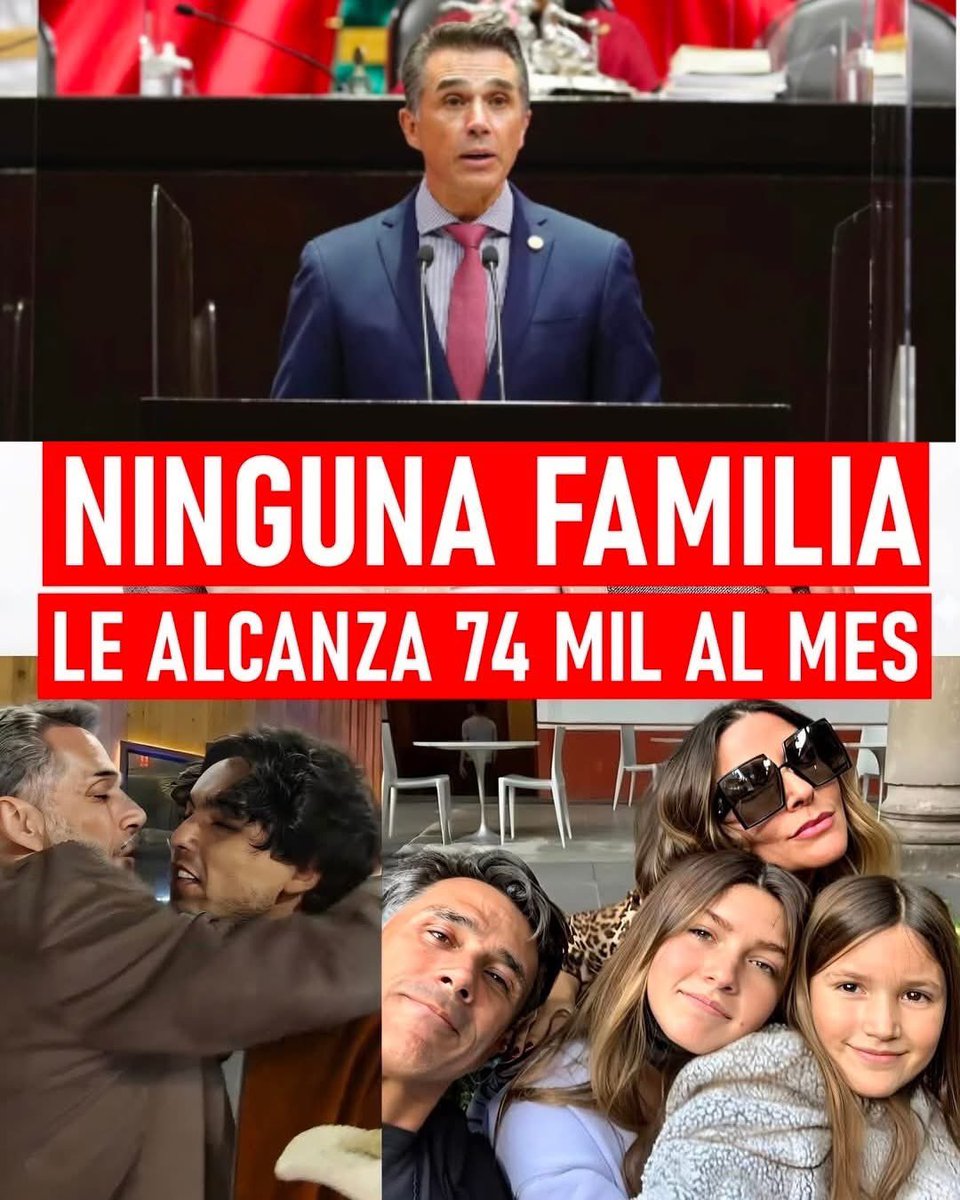 Esta es la basura que con tanta vehemencia defendían Barajas y Pedro Miguel, al grado de decirnos estúpidos que no entendemos nada. 

Ya veo por que no entendemos. Tal vez algo les ofreció o sabrá la rechingada 
👇🏻👇🏻
😳 “74 mil pesos al mes no alcanzan”, asegura Sergio Mayer.
El