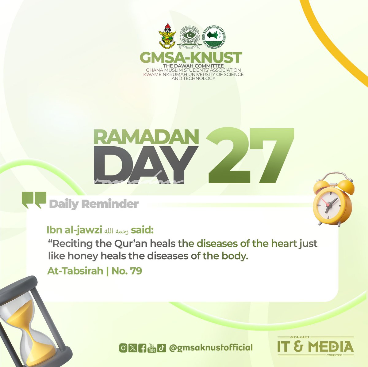 Open your Mushaf today with sincerity and a present heart. Do not let this blessed day pass without connecting deeply with the words of Allah, even if it is just a few verses recited with full devotion.
Oh Allah, grant us Laylatul-Qadr! 🤲