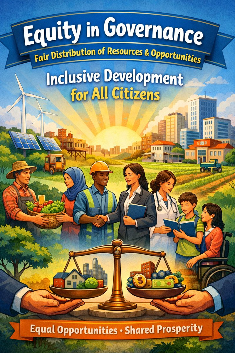 JeanClaude81199's tweet photo. Equity in governance promotes fair distribution of resources and opportunities, ensuring development benefits reach all citizens and strengthen national economic progress.
#EqualOpportunities
#SharedProsperty https://t.co/bmFc1os4Lv
