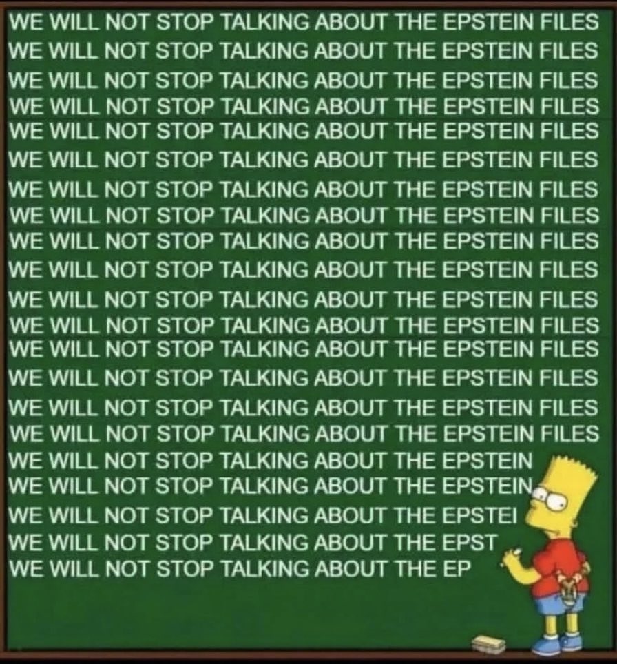 DO NOT STOP TALKING ABOUT THE #EpsteinFiles #EpsteinFiles