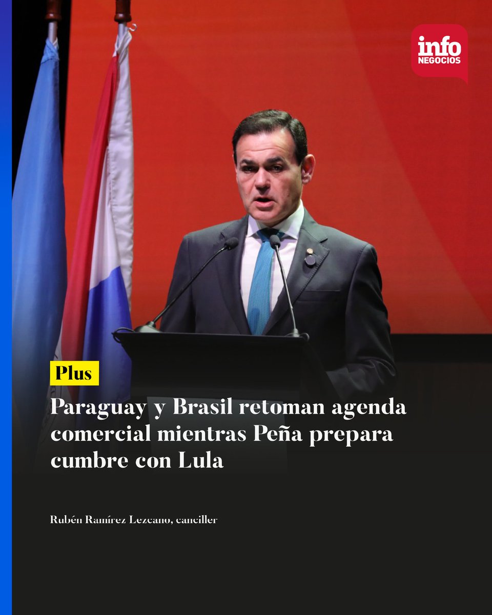 InfoNegocios_PY's tweet image. 🔴 #Plus | 

Paraguay y Brasil reactivan su agenda comercial tras una reunión de cancilleres en Asunción 🤝🇵🇾🇧🇷. El diálogo busca impulsar comercio, inversiones e infraestructura. 📈🌎

infonegocios.com.py/plus/paraguay-…