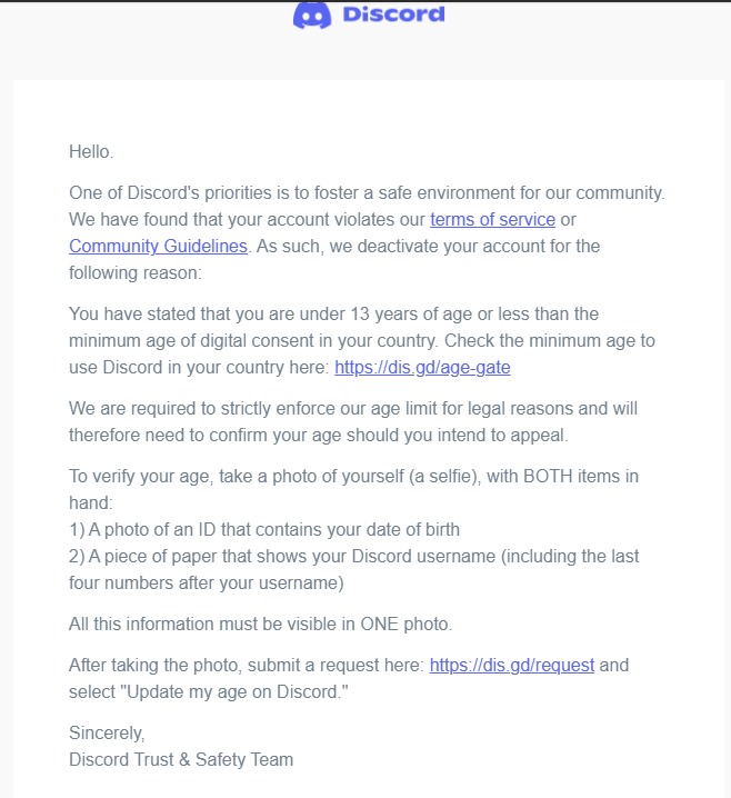 Techbayblade's tweet photo. I’ve already done what was asked of me in the email, but every ticket I open is marked as “solved” without me receiving a concrete response. I’ve spoken with two agents, and it’s always the same thing. @discord_support @discord https://t.co/56YlLdfZDf