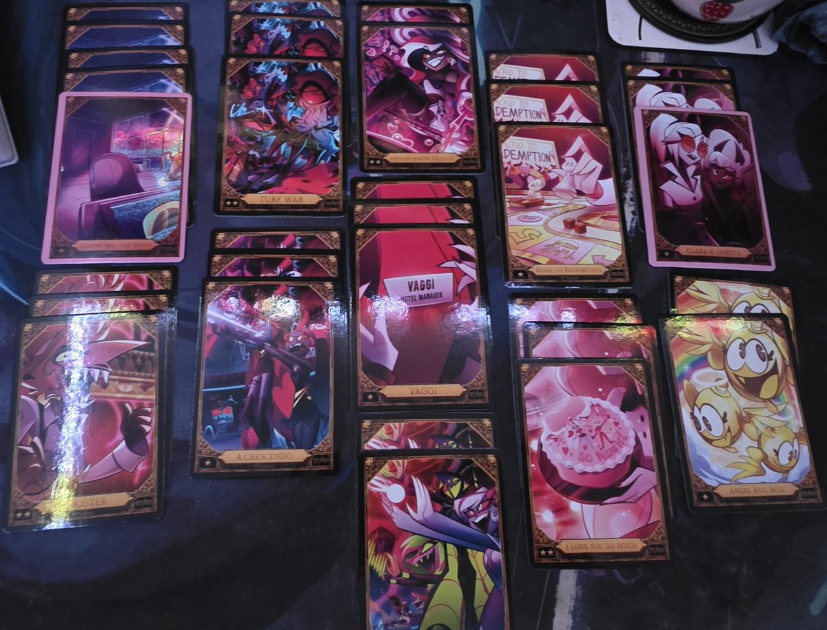All the other cards I got, so many dupes 😔

#HazbinHotel