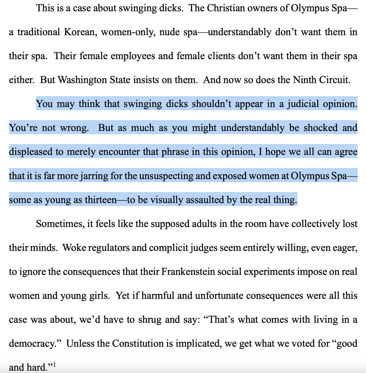 “Sometimes, it feels like the supposed adults in the room have collectively lost their minds. Woke regulators and complicit judges seem entirely willing, even eager, to ignore the consequences that their Frankenstein social experiments impose on real women and young girls.” -
