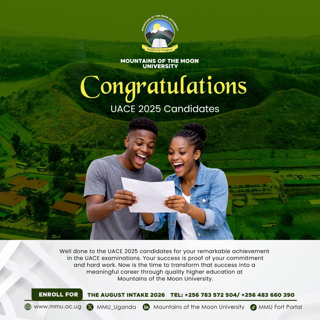 Join mountains of the moon university fort portal 
<a href="/1005kgr/">Kasese Guide Radio</a> <a href="/jeericknews/">JEE RICK NEWS</a> <a href="/MMUBASAOFFICIAL/">MMUBASA STUDENTS</a> <a href="/nbstv/">NBS Television</a> <a href="/ntvuganda/">NTV UGANDA</a>