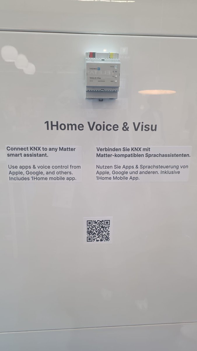 Futurasmus's tweet image. Nos encantó visitar el stand de 1Home y ver cómo facilitan la integración de KNX con Matter, Loxone y Crestron Home. Gracias a Satja Lumbar por la amable acogida y las explicaciones. 🤝

#KNX #LightAndBuilding #1Home #SmartBuildings #BuildingAutomation