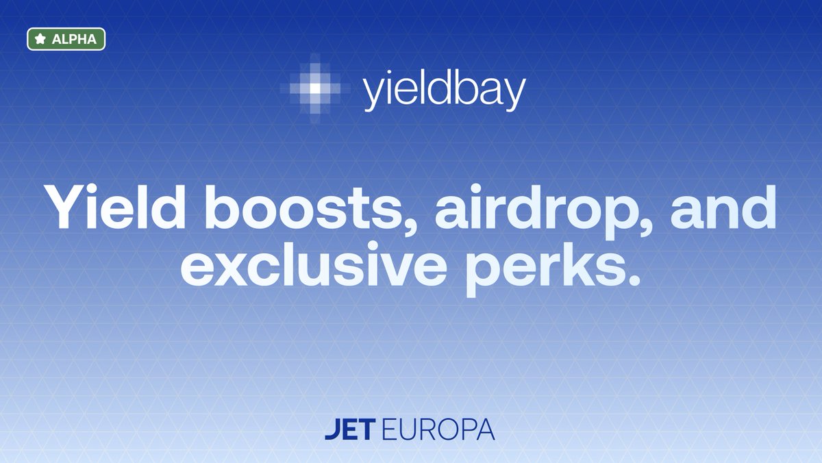 Holding 0.1 JitoSOL in your wallet? 🪙

You might be eligible for exclusive perks.

JET Europa × <a href="/yieldbayfi/">yieldbay</a> are unlocking:

 • Yield multipliers
 • Airdrop exposure
 • Priority access to new features

All for simply holding JitoSOL.