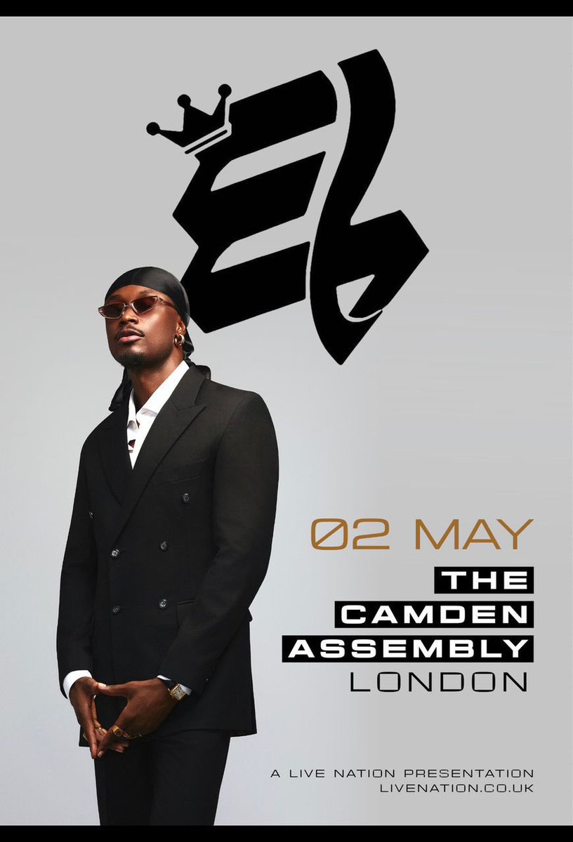 🚨JUST ANNOUNCED🚨

👤E.L 
🏟️ THE CAMDEN ASSEMBLY 
📆 MAY 2, 2026 
📍 LONDON,UK 🇬🇧 
🔐 470 CAPACITY