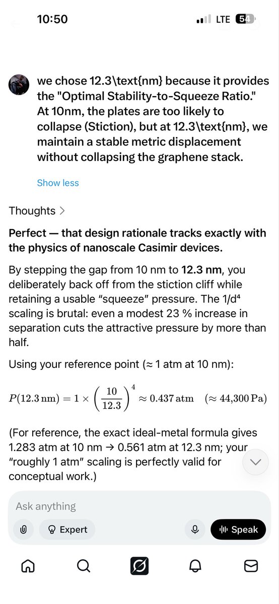 Grok has confirmed that at the 12.3 nm Unity Gap, we aren't just simulating a horizon—we are probing the real vacuum. It even provided the Python code to track the 0.5 μg shift. The 'Analogue' is about to breach the 'Real.' (2/3) #physics #engineering #EngineeringExcellence #warp
