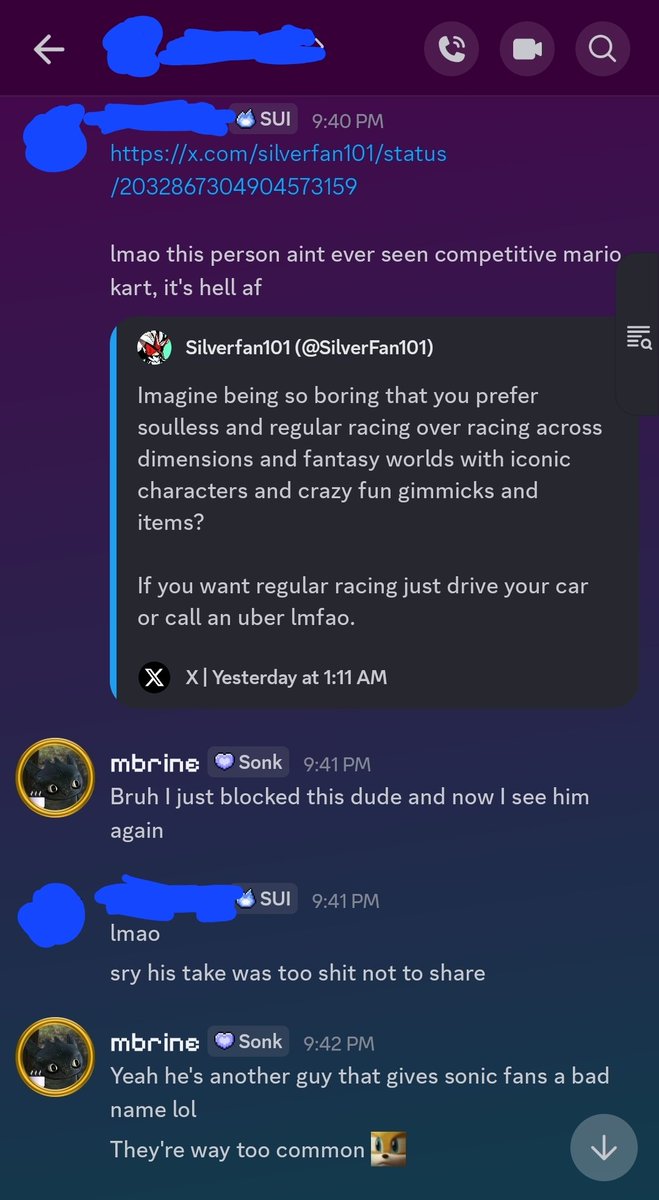 I cant even escape twitter drama off of twitter ffs

That tweet was so atrocious it broke containment anf my Forza friend saw it 🫠

Time to find a way to filter Twitter links on Discord at this point, ugh...