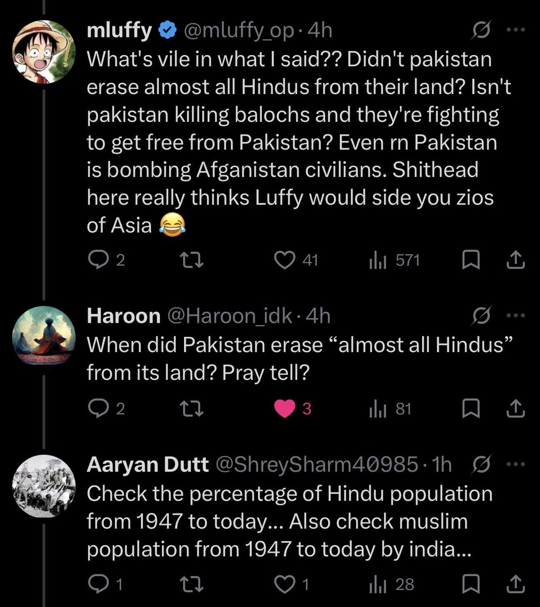 Haroon_idk's tweet photo. @ShreySharm40985 @mluffy_op @thevkin @AhmarSKhan Ethnic cleansing is what you charming Hindus did in Gujarat in 2002. When actual hundreds of Muslims were killed and your current PM was deemed complicit by multiple intl orgs
And this is where you told me check the census data in response to me saying Hindus haven’t been erased. https://t.co/Gpx0E4oCmT