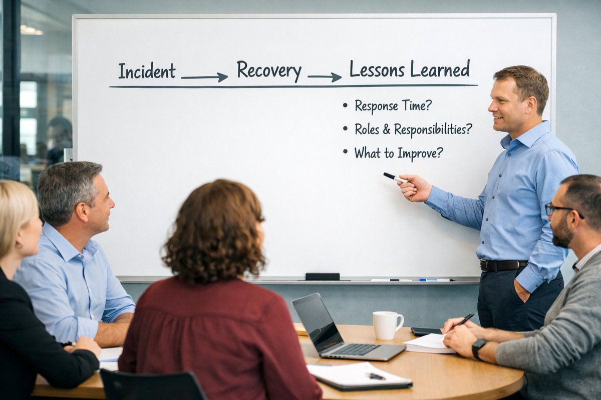 mstrait1171's tweet photo. Weekend outage with a client
Systems recovered. Business back online.
The most valuable part? The lessons learned conversation. Business continuity isn’t a document — it’s a process that improves every time you test it in the real world.
#OperationalResilience #BusinessContinuity https://t.co/e4k5ji973f