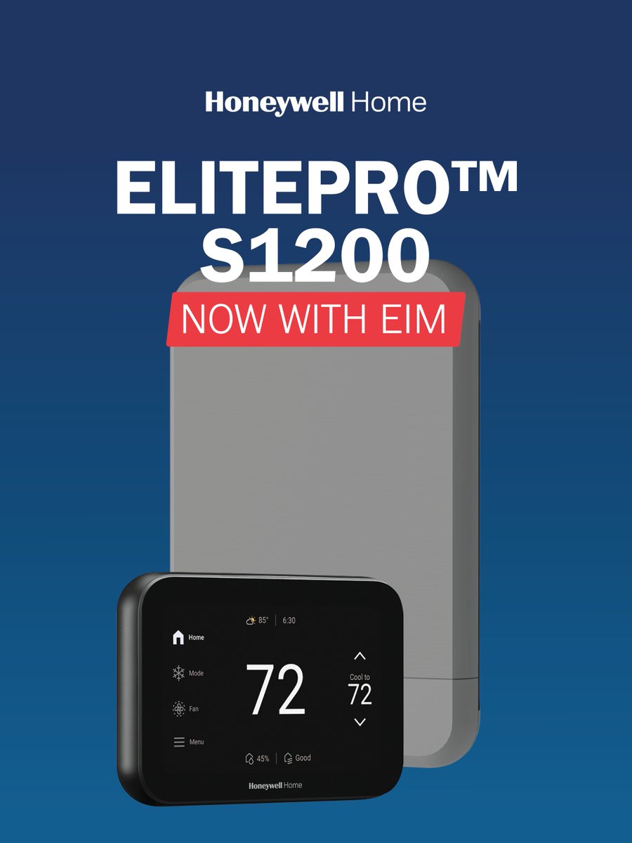 Meet the NEW ElitePRO™ S1200 thermostat with EIM from Honeywell Home. 🔧📲

⚡ Solve wiring challenges
🎛️ Expand system control
🌬️ Support sensors &amp; IAQ devices

Stop by the counter to learn the smart way to simplify.