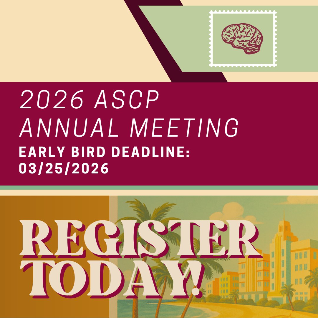 American Society of Clinical Pschopharm (ASCP) tweet media