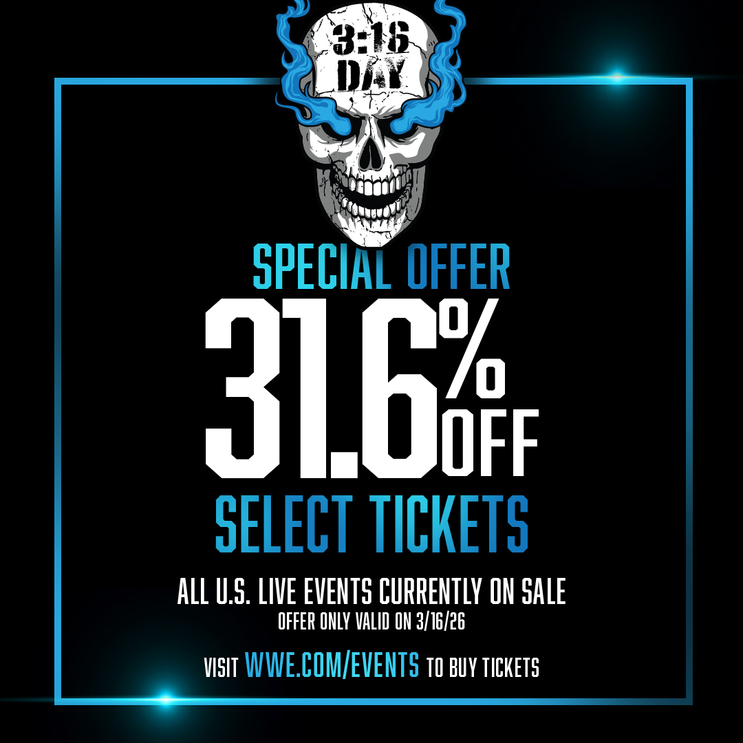 LaredoArena's tweet photo. Attention WWE Fans!
Today - Take advantage of this one-day ONLY offer on 316 day and get YOUR WWE Tickets in Laredo at Sames Auto Arena!
Unlock your special offer using promo code WWE316
https://t.co/0ET5d6wVyW https://t.co/4C2vB2Lt68