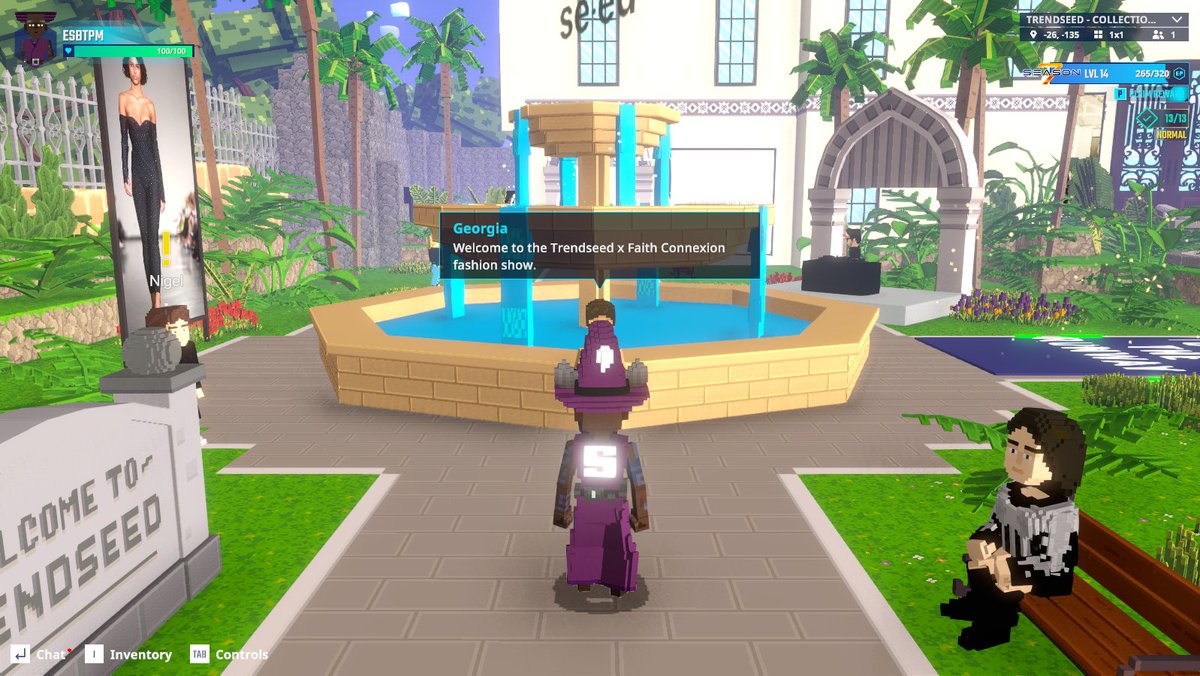 TrendSeed fountain located. Stylish hydration moment in The Sandbox Season 7. <a href="/TheSandboxGame/">The Sandbox</a> tsbga.me/TheSandbox #Season7