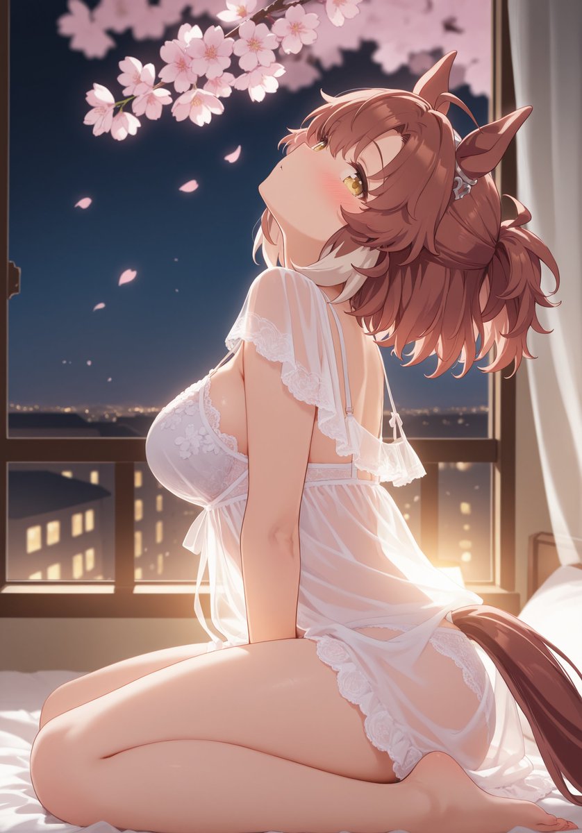 oseisoaino's tweet photo. 桜のスポットライトで
#sfw https://t.co/7klV1IYgZG