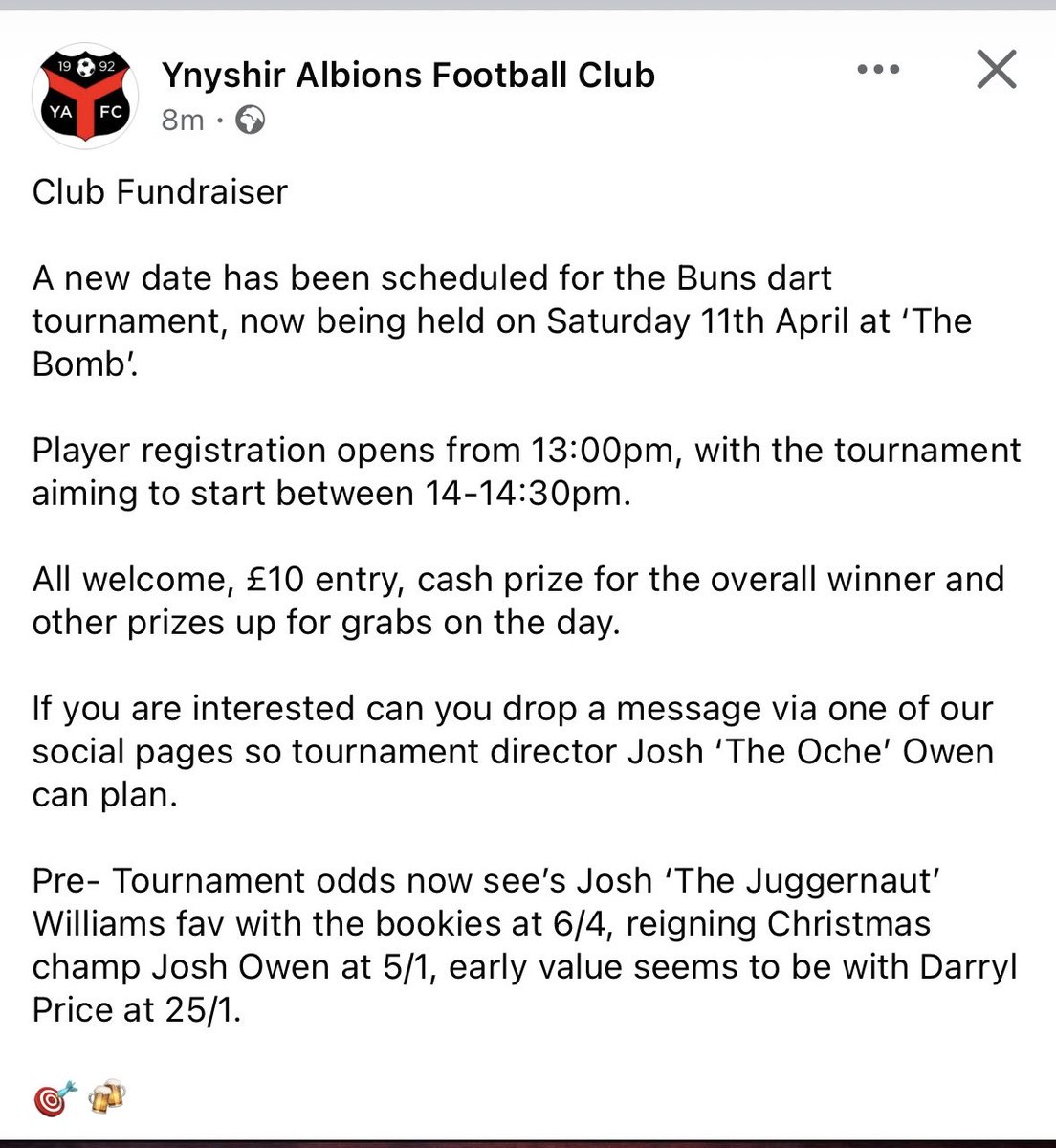Ynyshir Albions FC tweet media