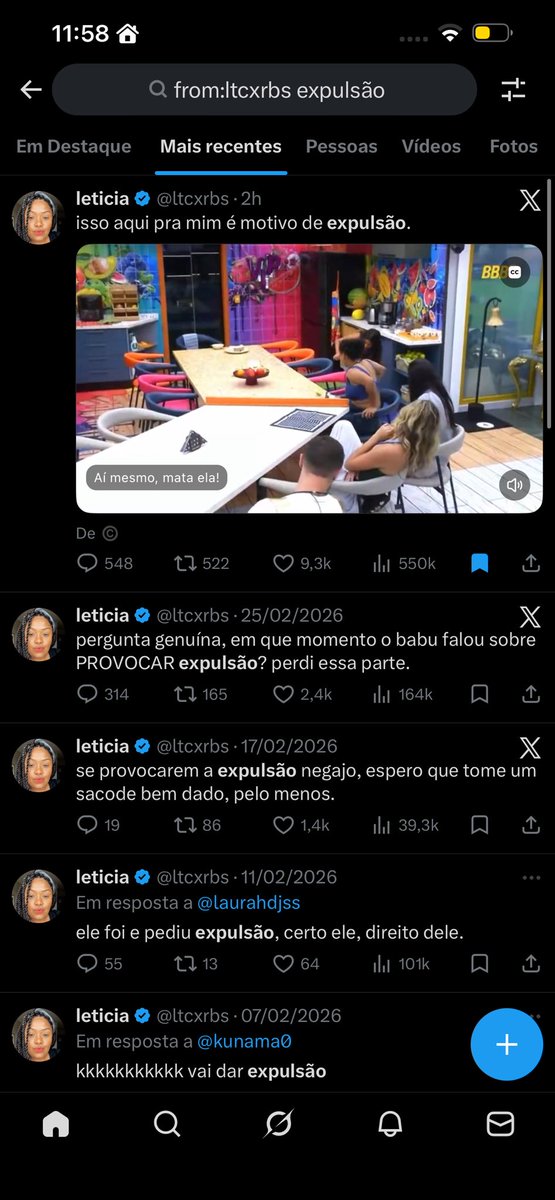 tudo pra voce é motivo se expulsão