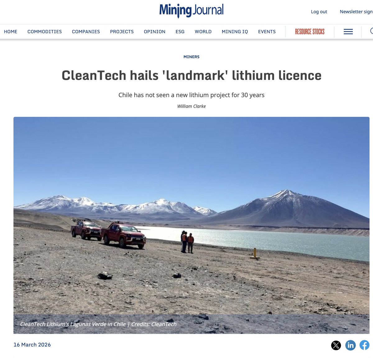 CleanTech Lithium tweet media