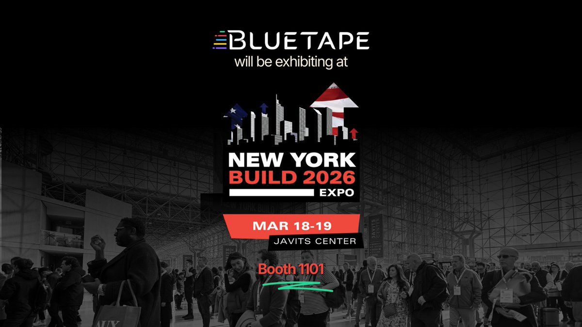 BlueTapePay's tweet image. New York, we’re coming.
BlueTape will be exhibiting at New York Build Expo, and we’re looking forward to meeting builders, contractors, and suppliers. Visit us at Booth 1101 to learn how BlueTape financing can help improve cash flow.
#ConstructionFinancing #LBM #newyorkbuild