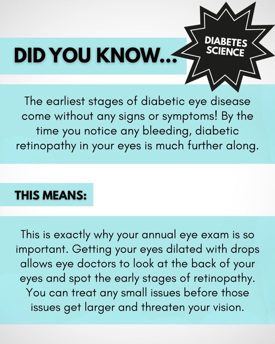 GingerVieira's tweet image. Gotta show up for that annual eye exam! This is still the only way to detect the earliest stages of diabetes retinopathy.

It's tedious. It's stressful. It's worth it.

#eyehealth #retinopathy #diabetes