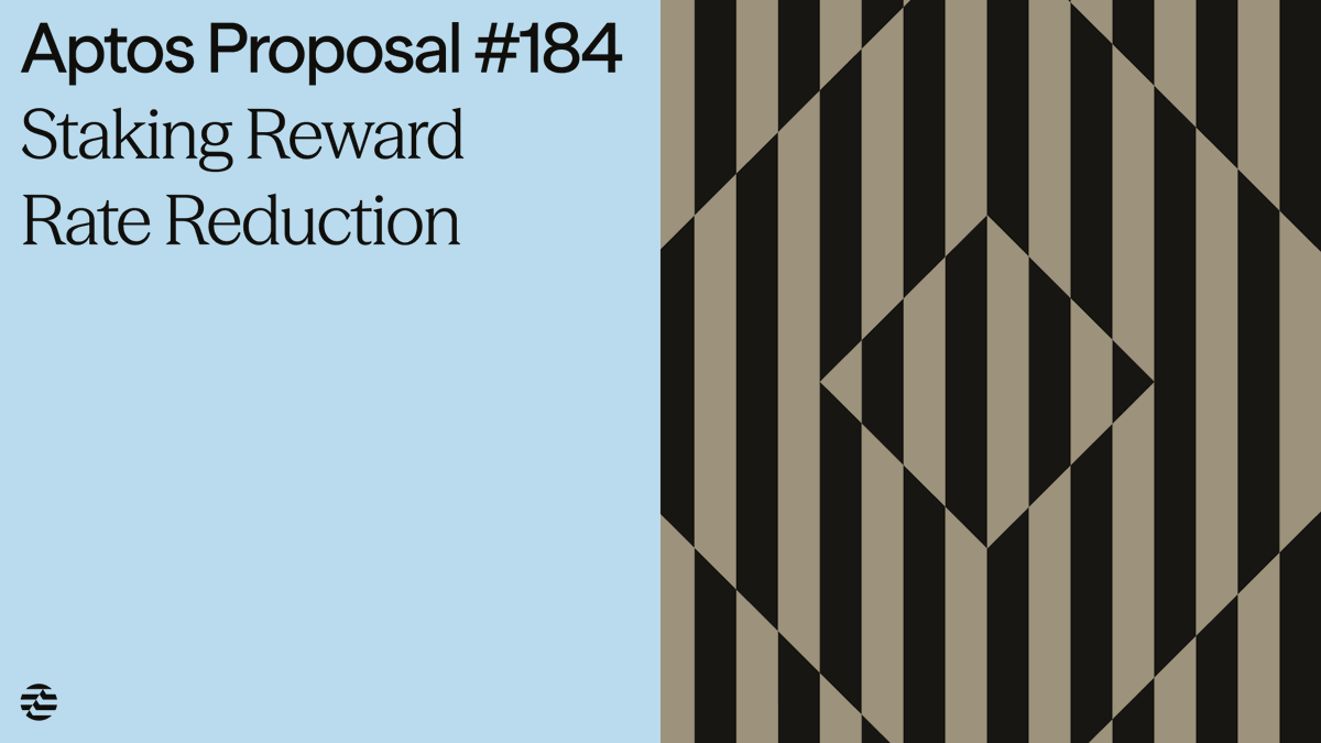Aptos Proposal #184: Staking Reward Rate Reduction (5.19% to 2.6%) has passed and been executed: govscan.live/aptos/proposal…

Stay tuned for more updates.