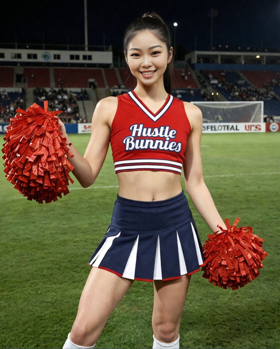 Yumi_Sakura2's tweet image. I love cheering because it makes everyone smile... especially you when I'm mid-jump. 😏 #fitgirl #Asian #cheerleader #YumiSakura