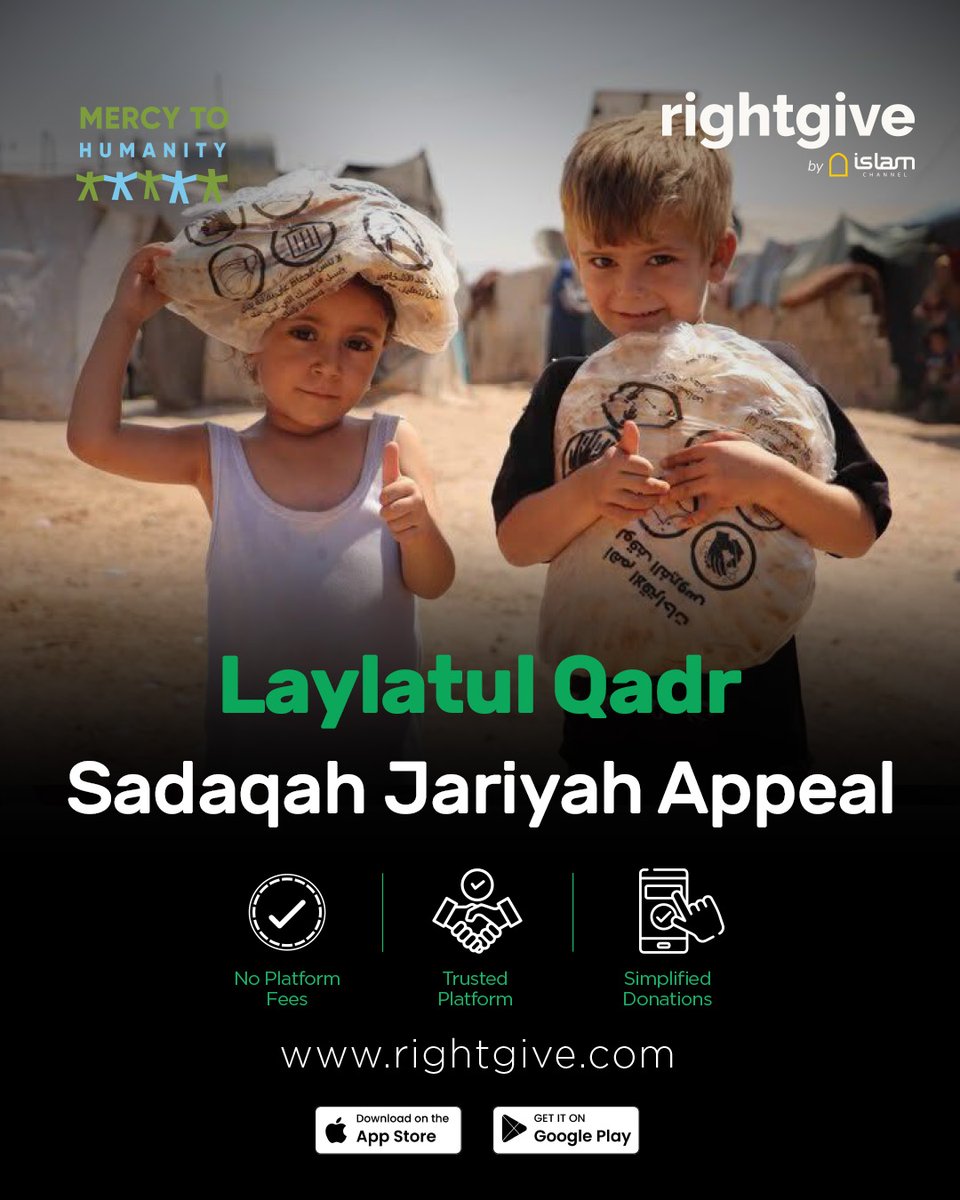 Join Mercy to Humanity as they provide food packs feeding families for a month, serve cooked meals to Palestinian refugees, install water handpumps and wells for clean drinking water, sponsor orphaned children with long-term care, gift Qur’ans to new Muslims, and help build a