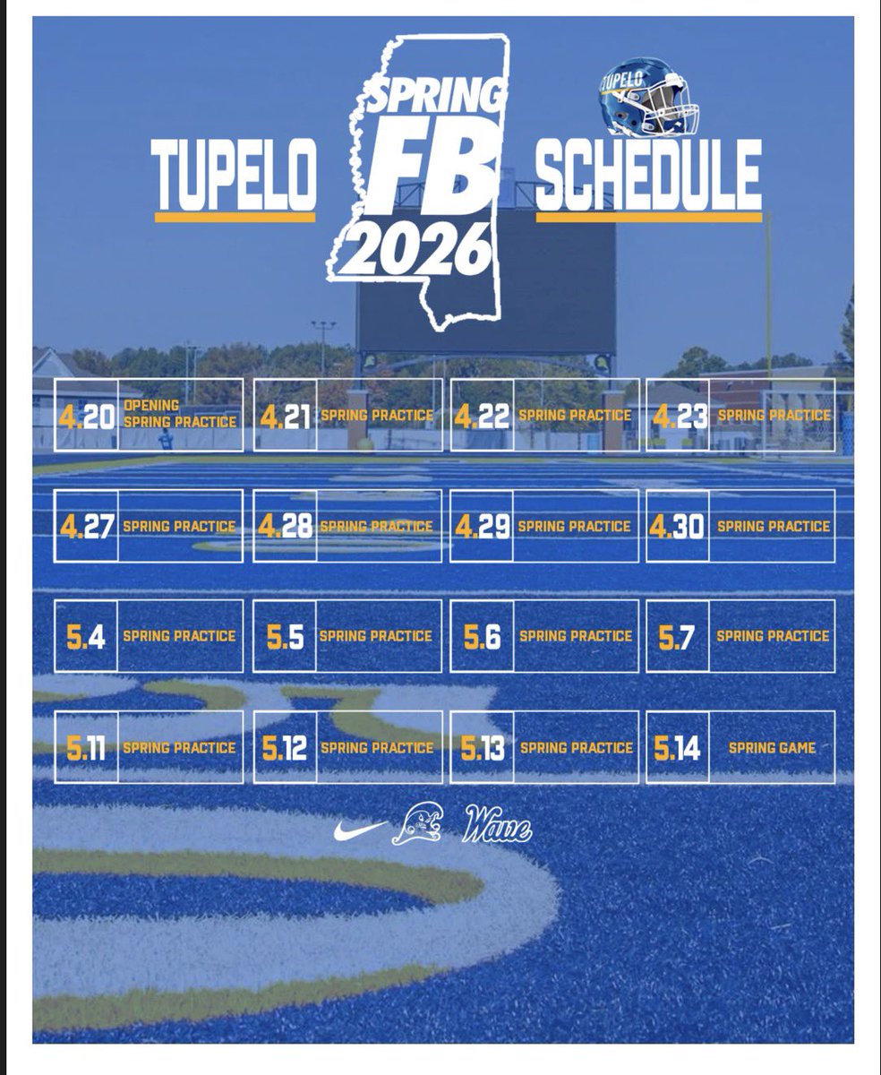 TupFB's tweet photo. Spring Practice dates! https://t.co/GFTJaJ8bjs