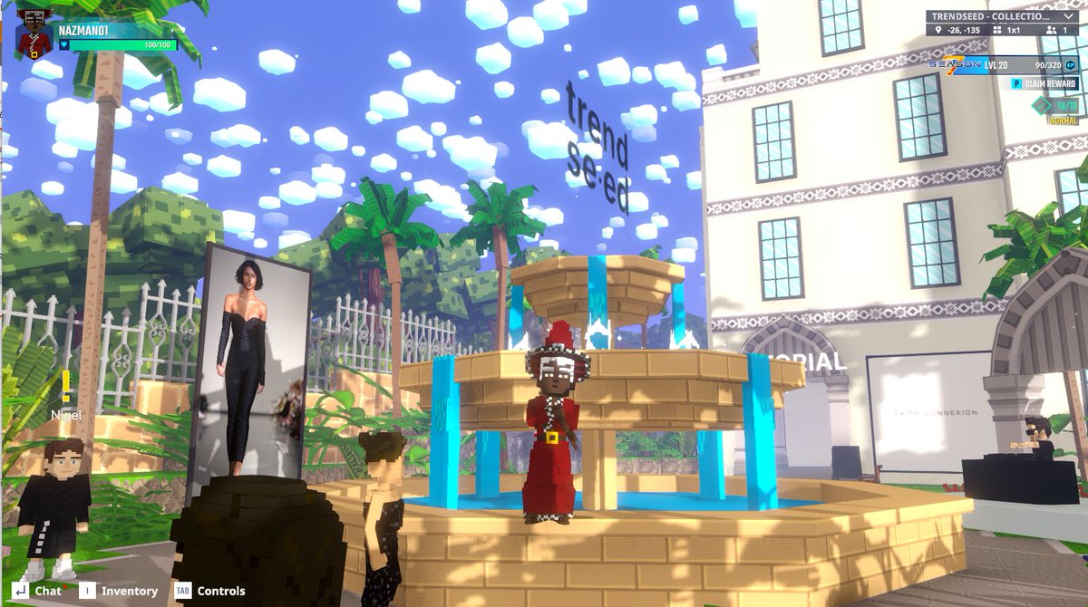web_three_gamer's tweet photo. TrendSeed fountain located. Stylish hydration moment in The Sandbox Season 7. @TheSandboxGame https://t.co/IwJiih0pCi #Season7 https://t.co/7Dcut5bwvL