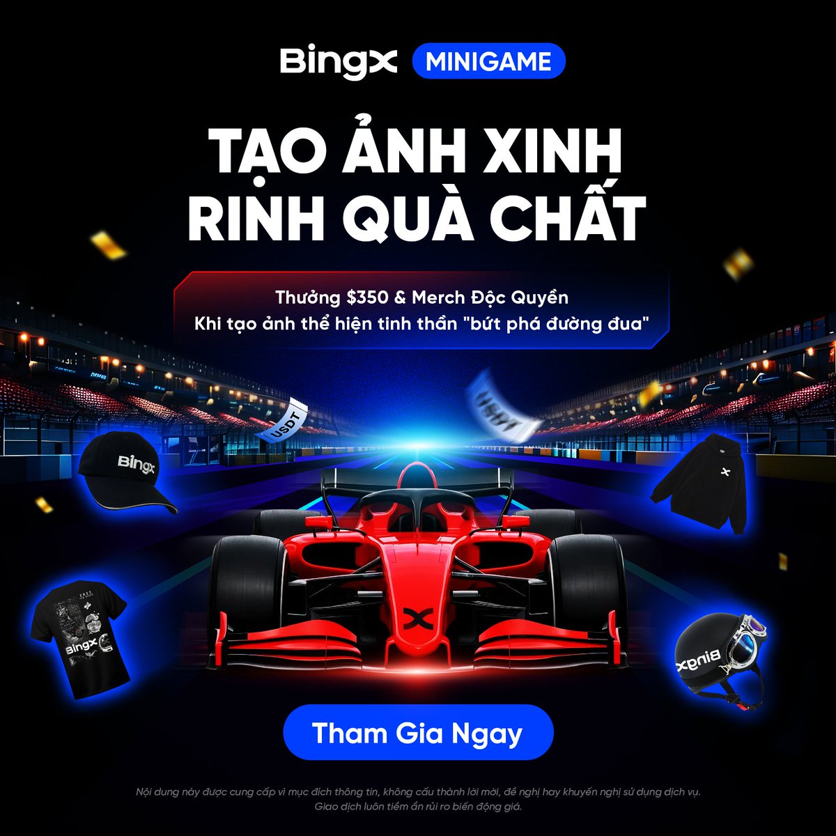 🔥 [MINIGAME] TẠO ẢNH XINH, RINH QUÀ CHẤT

Chia quỹ thưởng $350 &amp; loạt merch độc quyền BingX!

⏰ Thời gian: 16/03 - 31/03/2026

🎁 Phần thưởng:
     03 Giải "Lan tỏa" - $50 &amp; merch BingX bí ẩn/giải
     → Dành cho bài đăng có lượt tương tác cao nhất
     02