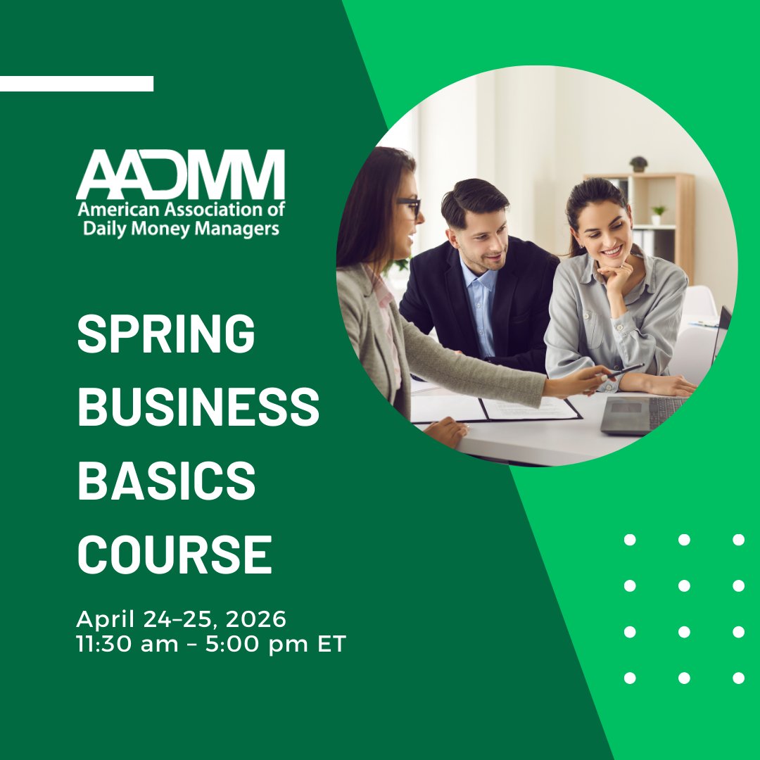 AADMM_US's tweet photo. AADMM's Business Basics Course is the best way to jumpstart your daily money management (DMM) career. 

Learn the basics from the experts who are successfully running their own DMM businesses.

Register now 🔗 https://t.co/oZGIQa8rgq

Participants will be limited to 17 people. https://t.co/wzrtbz5c5E
