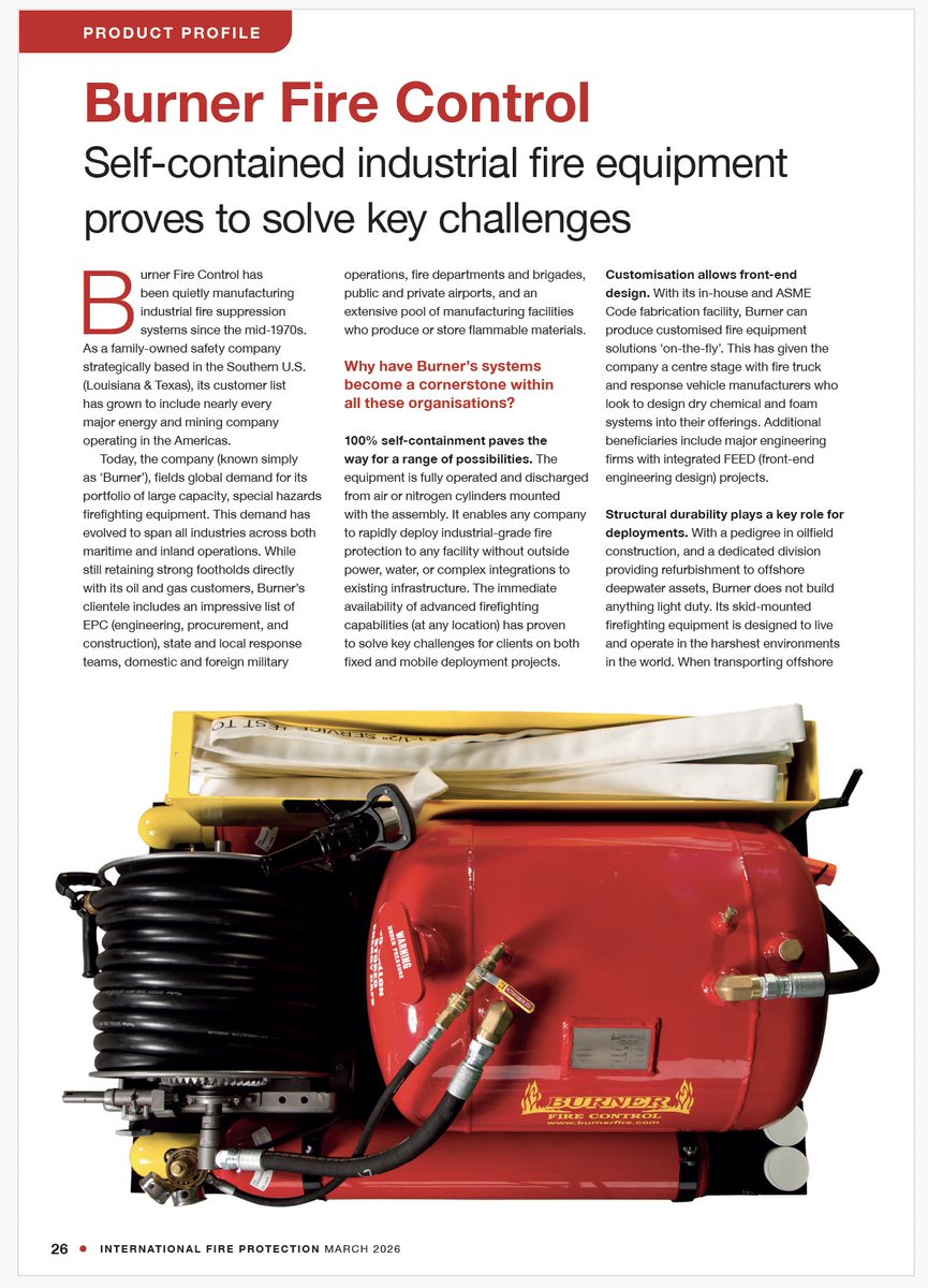 burnerfire's tweet photo. Check out the @burnerfire Equipment Feature in the March Issue of @IFPMagazine - Great work, thank you @MDMPublishing  | Full Article Here |:  https://t.co/2nRMi9SC00 https://t.co/hfQfytYUW9