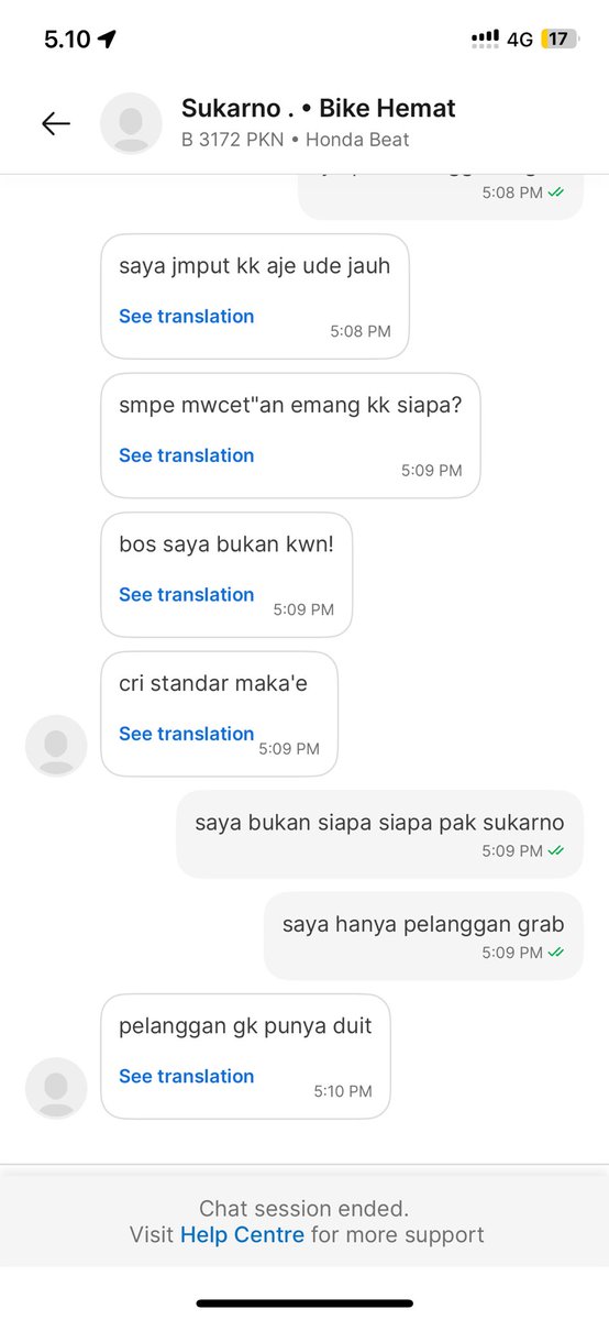 bbehindmask's tweet photo. @GrabID tolong cek dm ya. ini disclaimer saya gaada minta abangnya cepet2, saya jg udh bersedia nunggu, tp kenapa drivernya malah jd ngatain saya gini? https://t.co/t8tfLHyjh8