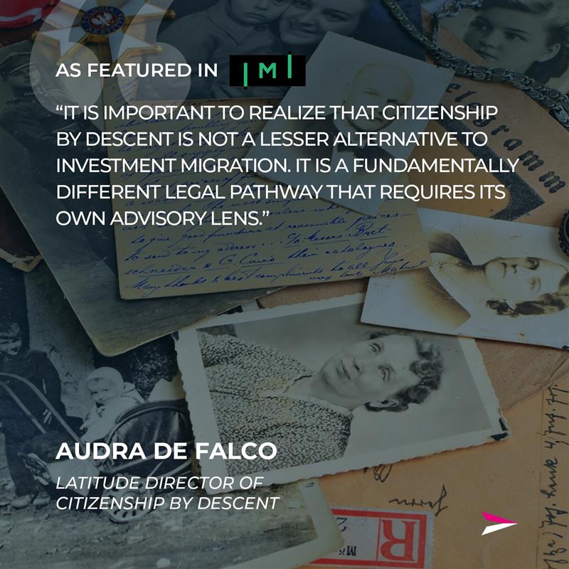 LatitudeWorld's tweet image. Latitude featured in @imidaily with a new article by Director of Citizenship by Descent Audra DeFalco: imidaily.com/sponsored-feat…

#CitizenshipByDescent #GlobalMobility #InvestmentMigration #InTheMedia