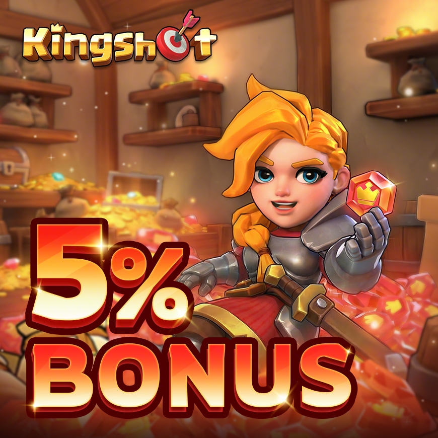 Kingshot_Mobile's tweet photo. 🎉 Time-Limited Kingdom Stars Bonus Event 🎉

During the event period, head to the Kingshot Official Store to purchase Kingdom Stars and enjoy an extra 5% bonus.

⏳ Event Time: 2026/03/17 00:00 - 2026/03/26 00:00 (UTC)
-----
🔗 Visit the Official Store: https://t.co/CqDjEMlSnE
-----
As a token of our appreciation for your support, we have also prepared a special giveaway code for all Governors:
🎁 Gift Code: OFFICIALSTORE
📅 Valid Until: March 26, 00:00 (UTC+0)
-----
Here is a quick Q&A to help you get started.
1️⃣ What are Kingdom Stars
🅰️ Kingdom Stars are cash equivalents that can be used to purchase any packs and deals in the game.
1 Kingdom Star equals 1 cent USD. So, 999 Kingdom Stars equals a 9.99 USD pack.
-
2️⃣ How do I get Kingdom Stars
🅰️ After making a purchase in the official store, the system will deliver the Kingdom Stars to you via in-game mail.
-
3️⃣ Do I receive top up points when purchasing Kingdom Stars
🅰️ Purchases of Kingdom Stars do not count toward any in game top-up events. However, you will receive points for packs purchased using them.
-
4️⃣ Can my other characters use Kingdom Stars
🅰️ Kingdom Stars are only issued to the character that is logged in at the time of purchase. Different characters on the same account are considered independently and Kingdom Stars cannot be transferred between them.

======⬇⬇⬇======
💬 Discord: https://t.co/TcWuoJITDH
#Kingshot