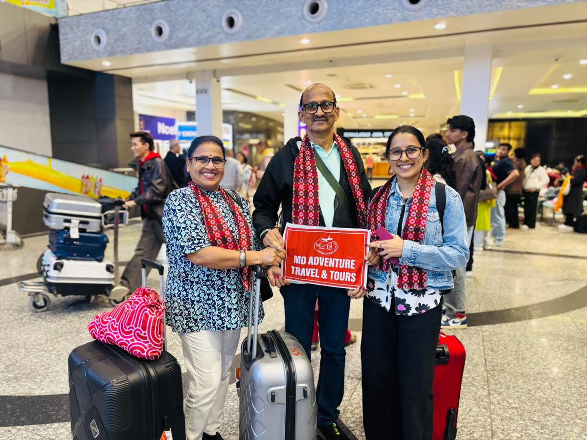 adventure_md's tweet photo. Welcome to Nepal✈️🌍 We are thrilled to greet our wonderful guests at the airport. Your adventure starts now—sit back, relax, and let us take care of the rest! #Welcome #TravelWithUs #DreamDestinations #VisitNepal https://t.co/zQ7YgZSGWX