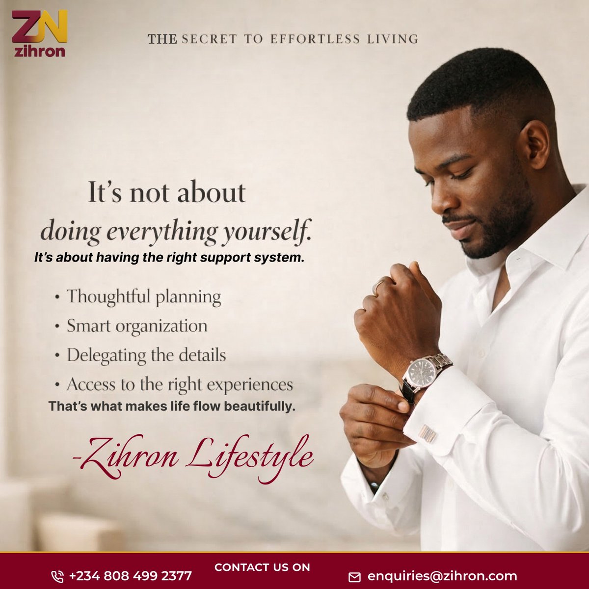 ZihronLifestyle's tweet image. Effortless living isn’t by chance, it’s smart planning and the right support behind the scenes.

At Zihron Lifestyle, we handle the details so you can live fully.

📩 DM us to get started.

#ZihronLifestyle #EffortlessLiving #LuxuryLifestyle