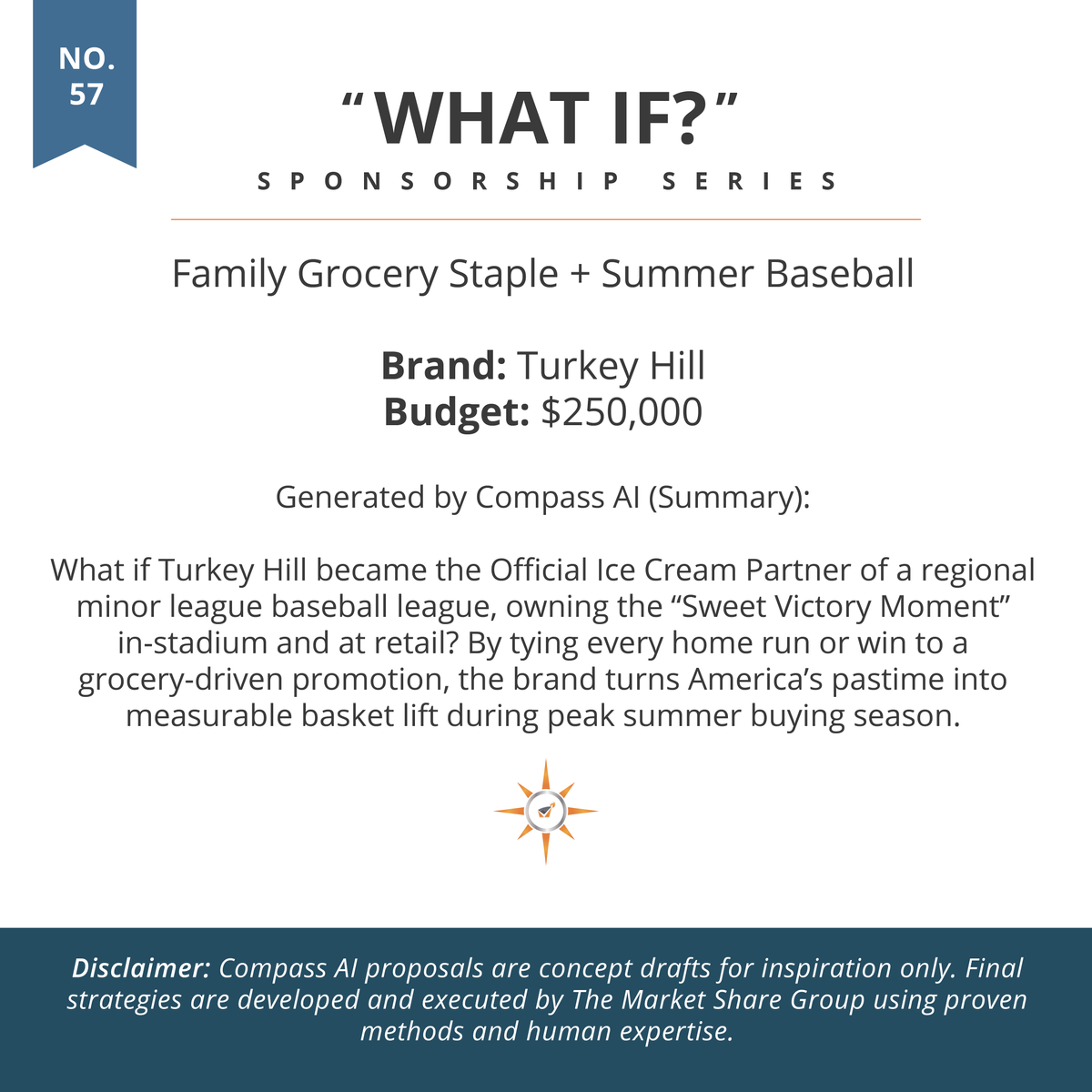 MktShareGroup's tweet photo. Inspired by @turkeyhilldairy’s role as a trusted family favorite, this concept connects a beloved grocery brand with a community-driven sports property rooted in summer tradition.

Try Compass AI: Link in bio

#ConsumerConnection #AIAtWork #SponsorshipsThatWork https://t.co/p6m5QAzHLF