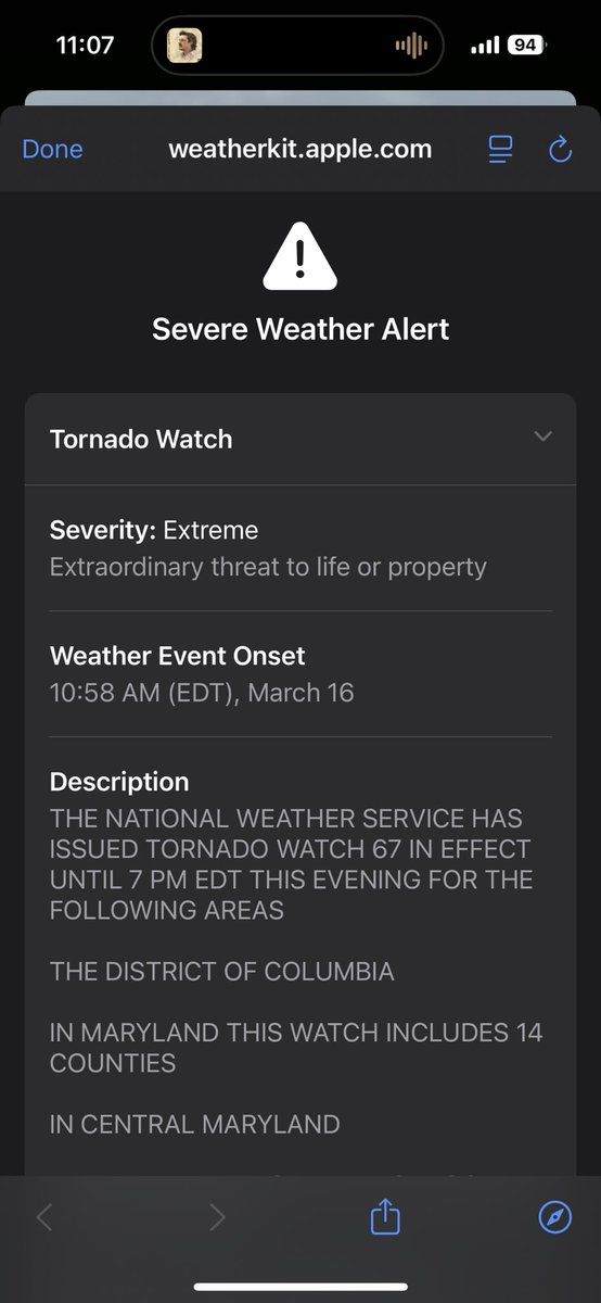 Attn DC- extraordinary threat to life and limb incoming