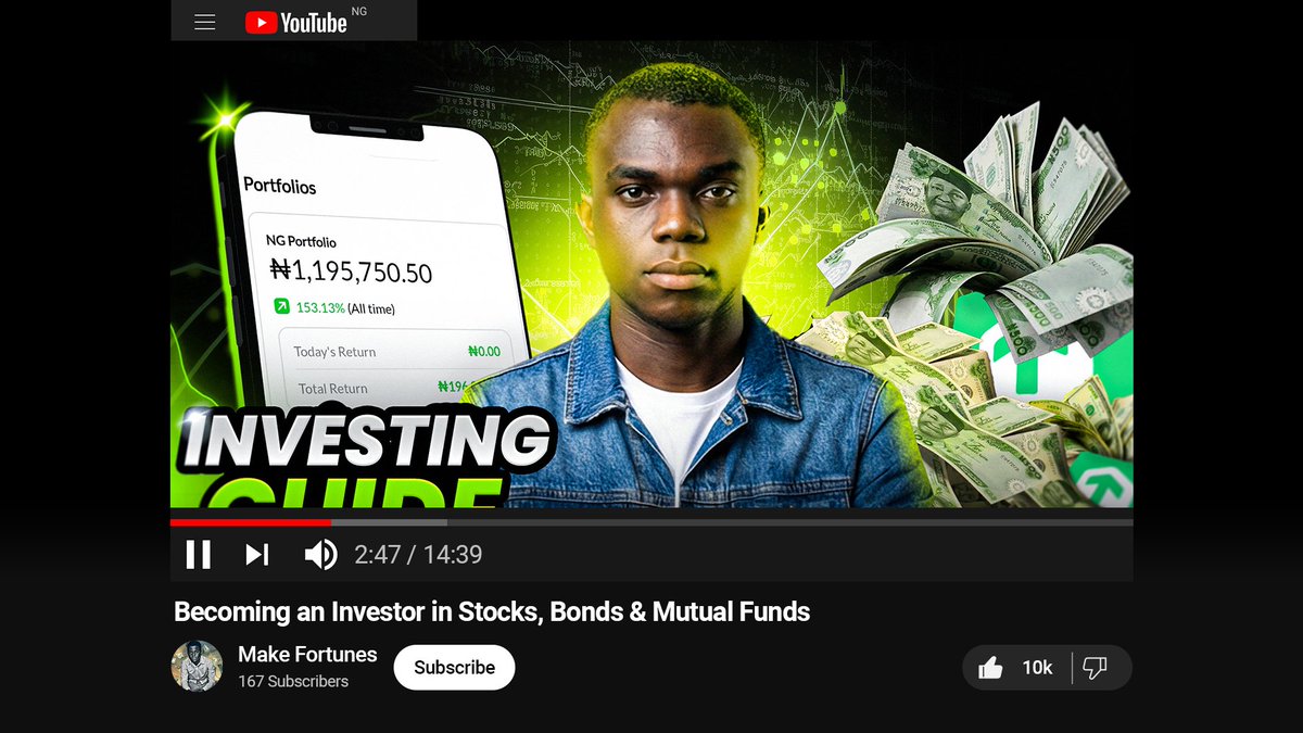 OnileowoFortune's tweet photo. Most people work for money but never learn how to make money work for them. Learn how to start investing with just your phone.

Watch on YouTube: https://t.co/K2s97CkUbC  

#Investing #PersonalFinance #FinancialEducation #WealthBuilding #StockMarket https://t.co/V4gGvm6AEm