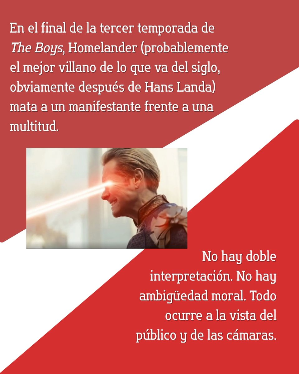 1968pstfa's tweet photo. La era Homelander: cómo la derecha convirtió el exceso en poder. 
Interesante análisis a partir de una conocida serie de parte de Mauricio Galván.
Leelo acá 👉🏼 https://t.co/JKqxVSVSfN https://t.co/GppvDfsUzo