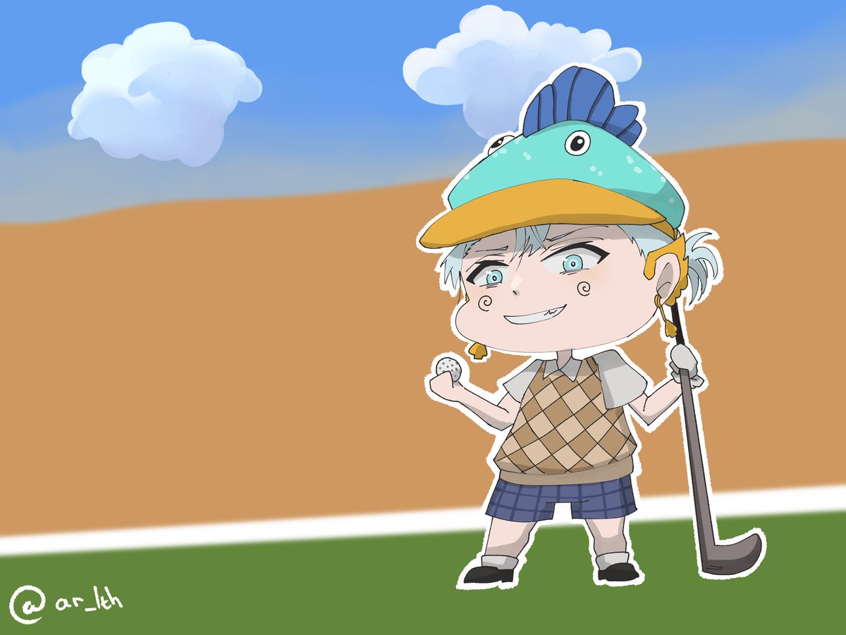 Ketua tengil mode main (gelud) golf
Ada nyemplung gak ketua? Sinyal wifiku jele jadi kepaksa mode radio sambil gambar ae, gabisa liat langsung

#NakuLukis