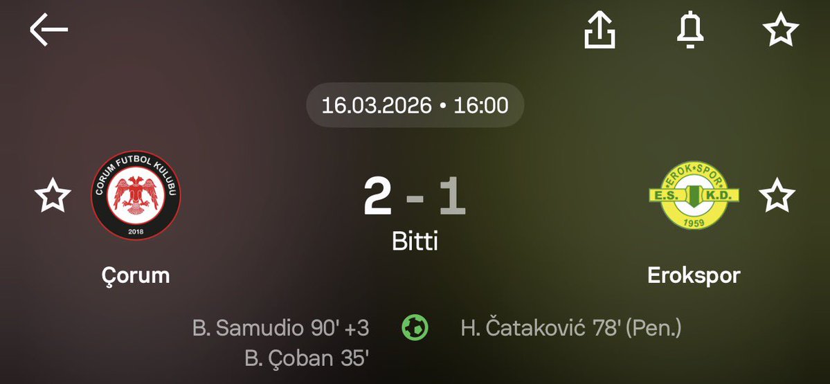 İstediğimiz oluyor haftaya kerzurum yenilse tamam