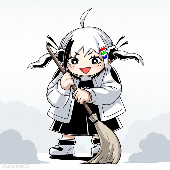 おはモノチ 「ササッとお掃除だっち!」 #MonochiProject